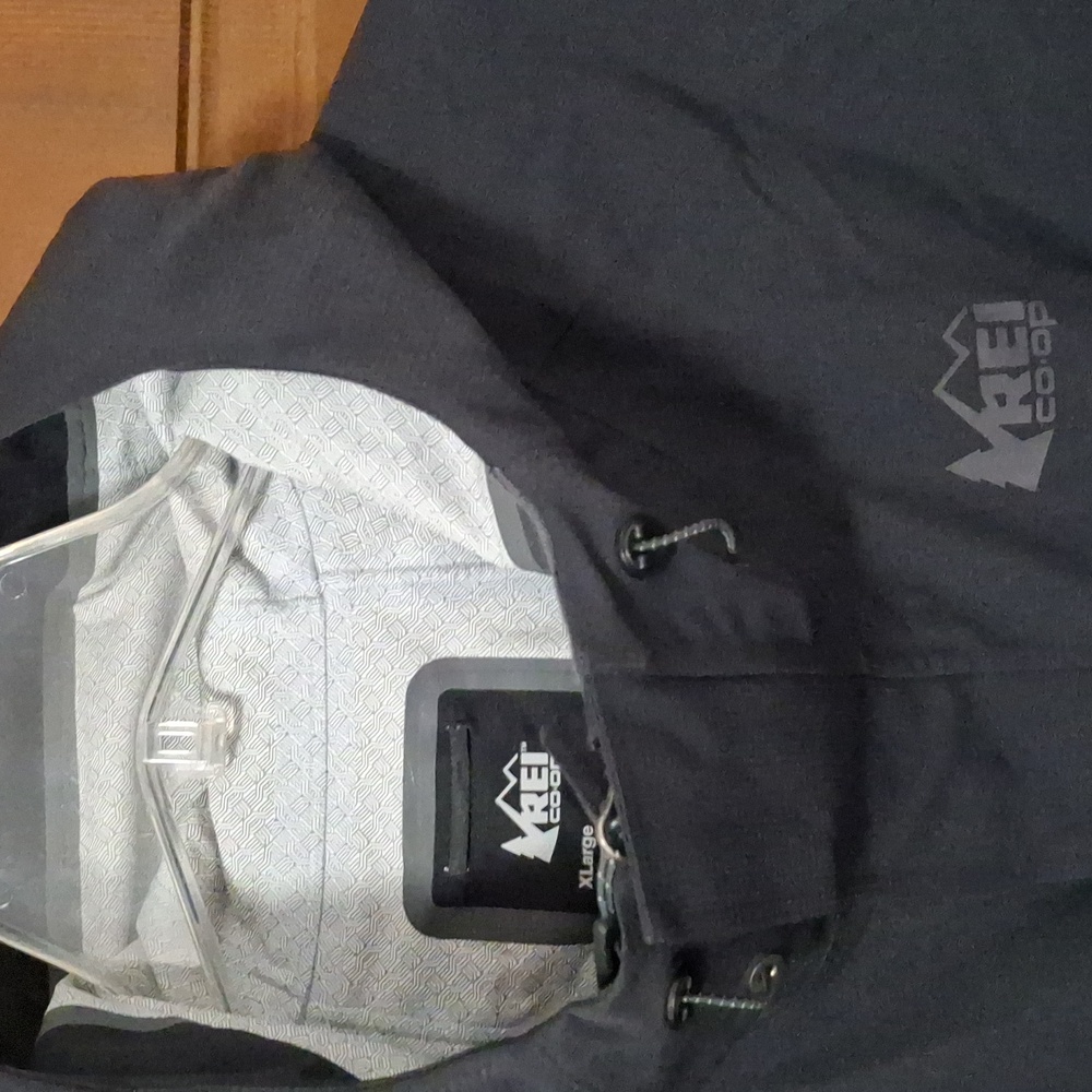 Rei Co-op Hydrowall 2.5L Men Black Hooded Soft Shell Jacket Size XLarge Outdoor - Picture 2 of 5